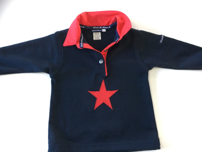 Navy kids rugby- Plain red trim + star