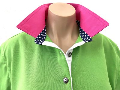 Lime rugby - Hot pink & navy spot