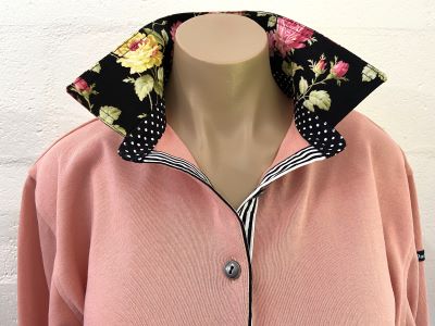 Peach Rugby - Ava floral & black spot