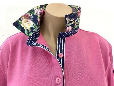 Candy pink Rugby - Dulcie floral trim