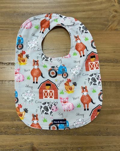 Lets draw farms baby bib