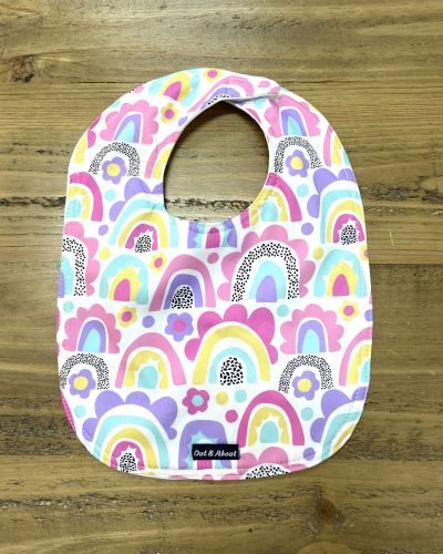Rainbow baby bib