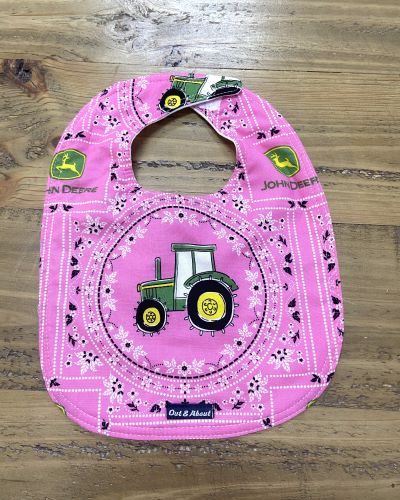 Candy John deere baby bib