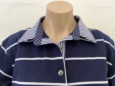 Emily stripe rugby - Navy stripe & spot - Image 5