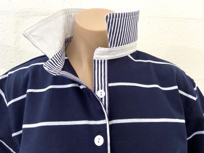 Emily stripe rugby - White & stripe trim