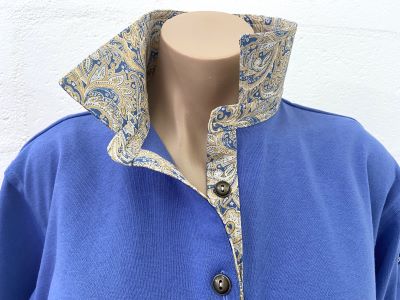 Periwinkle Rugby - Vera paisley trim