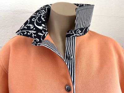 Orange Rugby - Black swirl trim