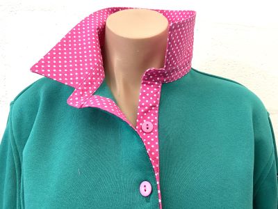 Jade Rugby - Bright pink spot trim