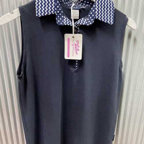 SALE navy sleeveless rugby - Small semi fitted ONLY