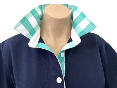 Navy rugby - Mint gingham
