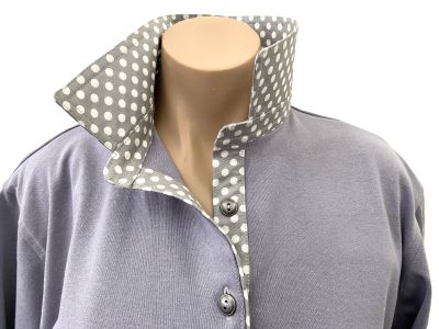 Light Grey Rugby - Grey spot trim
