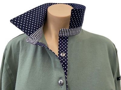 Moss Stretch Rugby - Navy spot & stripe