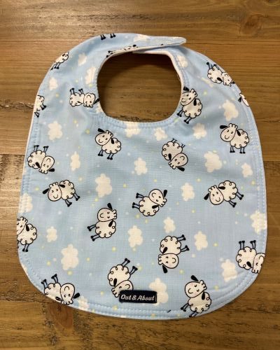 Baby blue baby bib