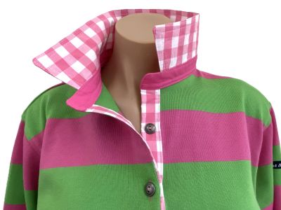 Daisy Stripe Rugby - Pink Gingham