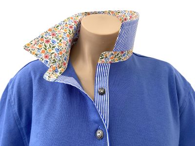 Periwinkle Rugby - Stripe & Maggie floral