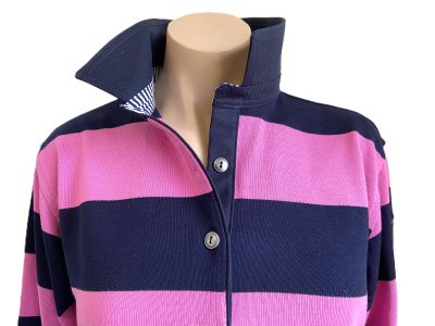 Rosie Stripe Rugby - Plain + Stripe trim