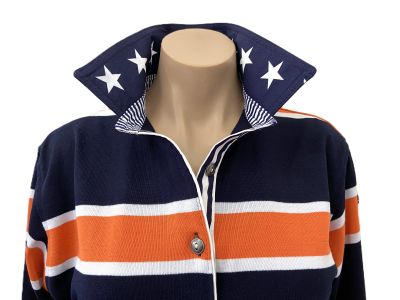 Billie Stripe Rugby - Navy star trim