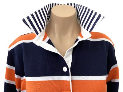Billie Stripe Rugby - Navy stripe & white