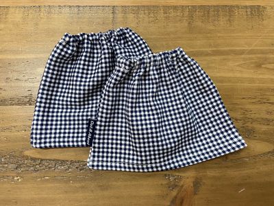 Thick navy check Sock Protector
