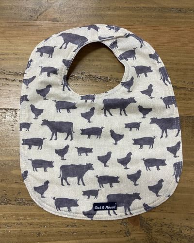 Grey Farm yard baby bib