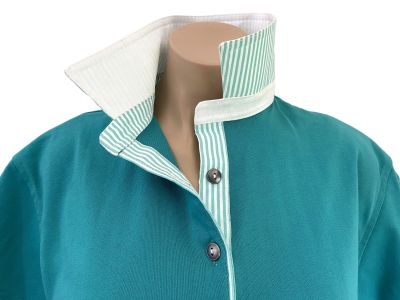 Jade Rugby - White & jade stripe