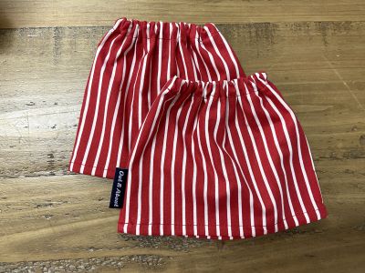 Red stripe sock protector