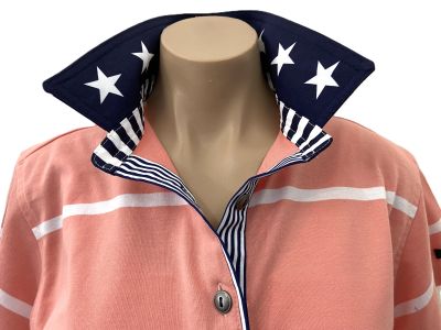 Coral Stripe Rugby - Navy Star