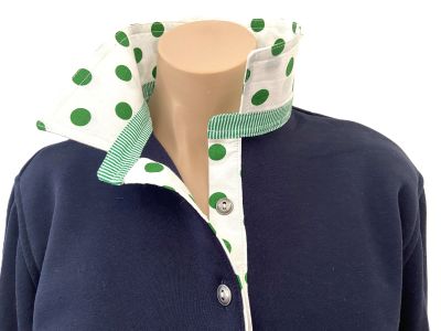 Navy rugby - Winnie green spot & stripe