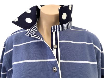 Demi Stripe Rugby- Big navy spots
