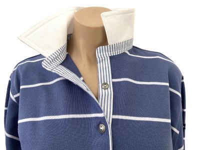 Demi Stripe Rugby- White & denim stripe