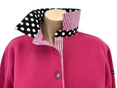 Hot pink Rugby - Black spot & pink