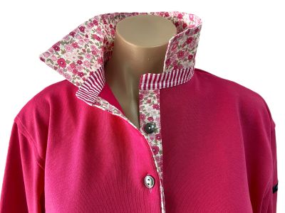 Hot pink Rugby - Sophie floral trim